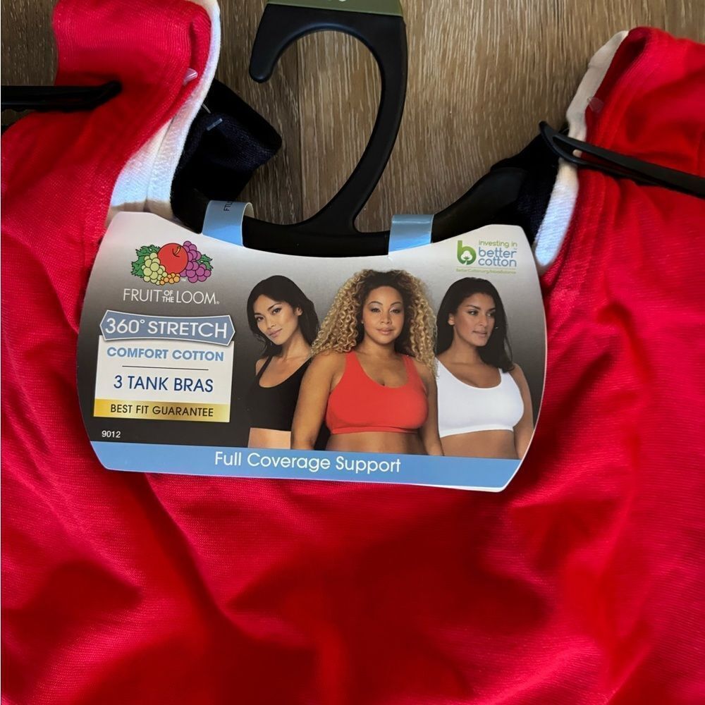 Fruit of the Loom 3 pc Tank Bras Sz 38 - Picture 2 of 5